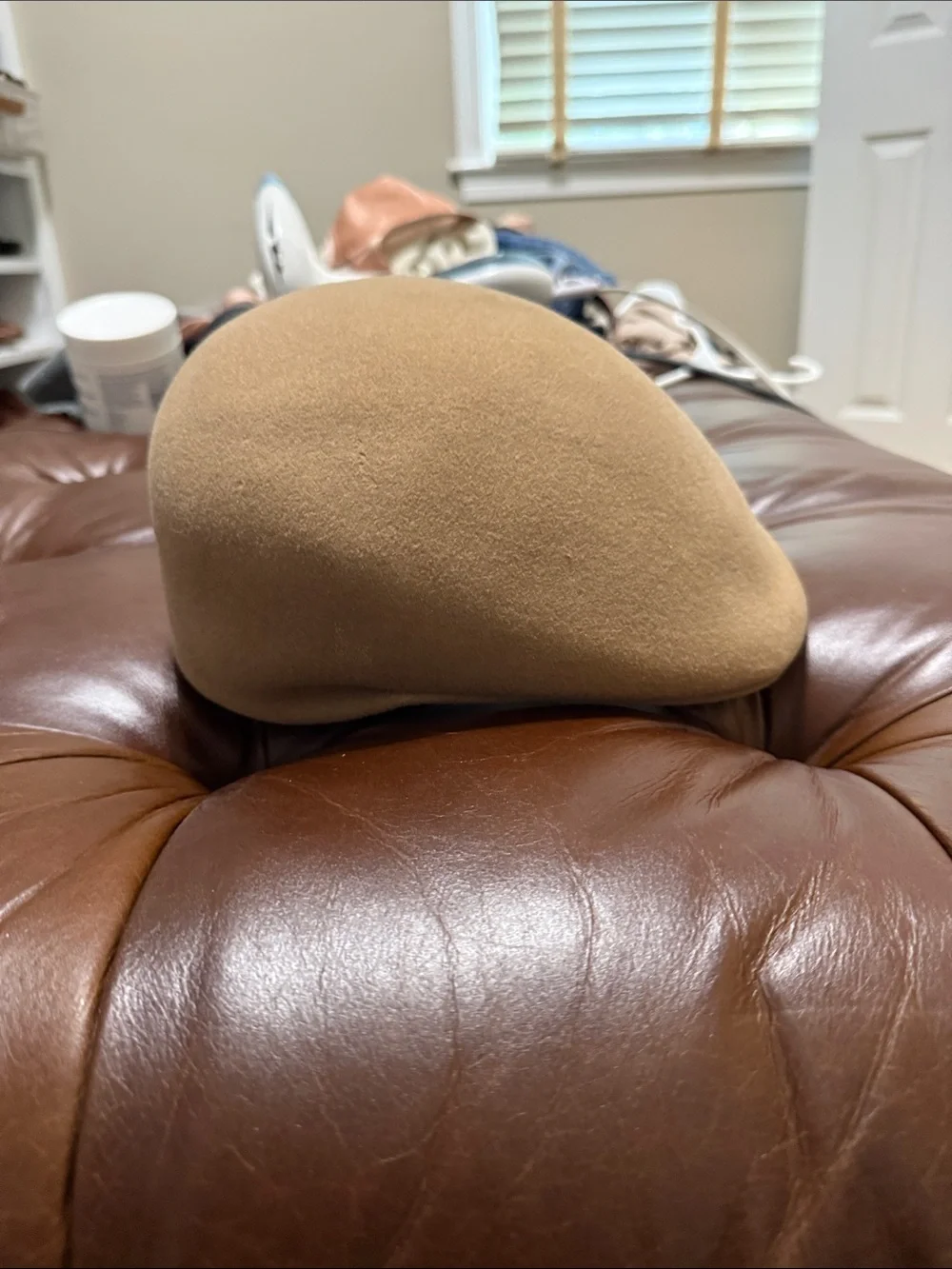 Kangol Tan Wool Rounded 504-Style Cap